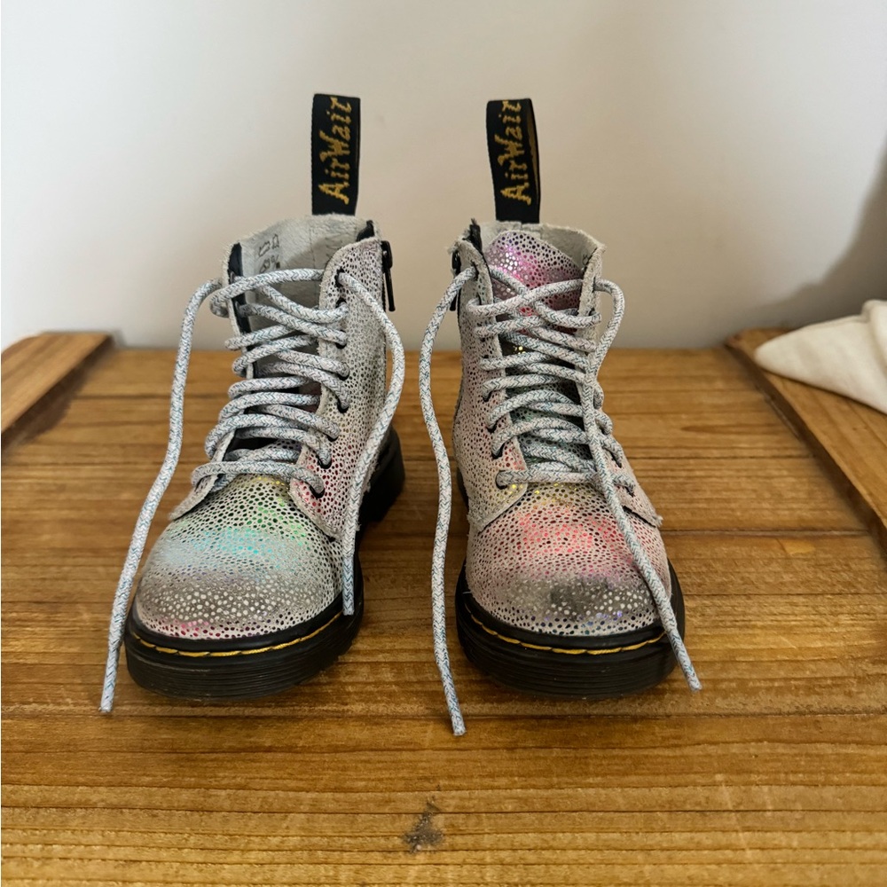 Doc Marten Toddler Iridescent Combat Boots
